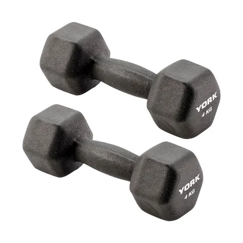 York Neoprene Hex Dumbbells 2 x 4kg – image 1