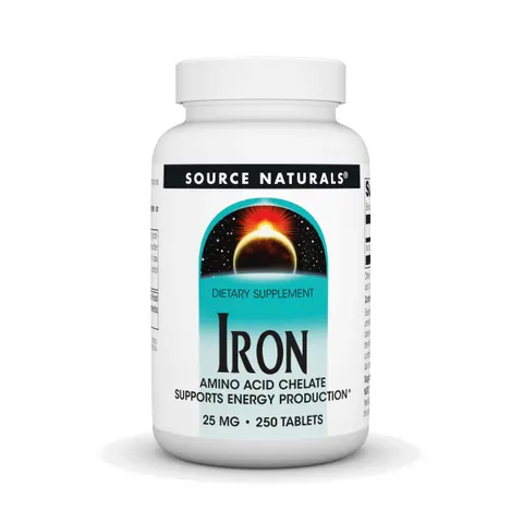 Source Naturals, Iron, 25 mg, 250 Tablets – image 1