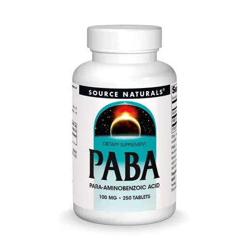 Source Naturals, PABA, 100 mg, 250 Tablets – image 1