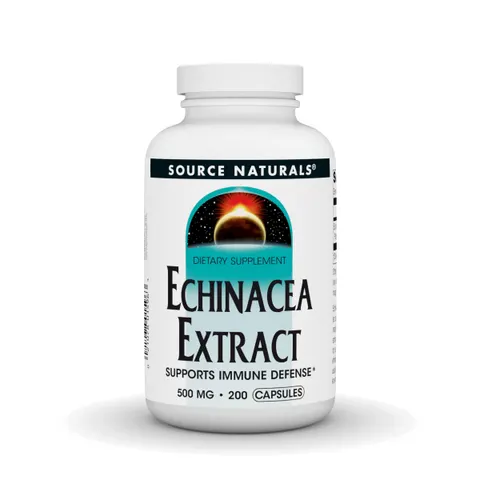 Source Naturals, Echinacea Extract, 500 mg, 200 Capsules – image 1