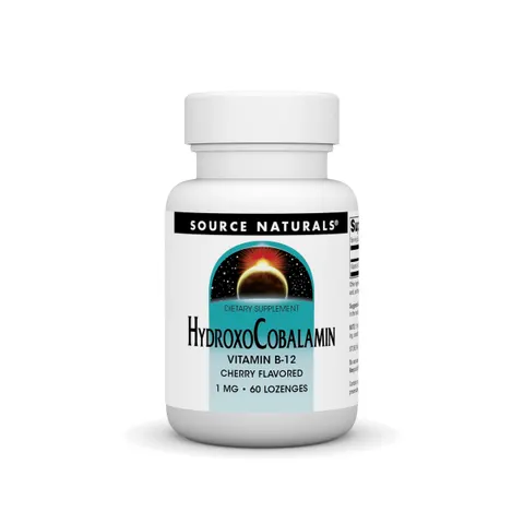 Source Naturals, HydroxoCobalamin, Cherry, 1 mg, 60 Lozenges – image 1