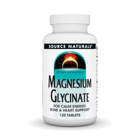 Source Naturals Magnesium Glycinate 200 mg | High Absorption, 120 Tablets – image 1