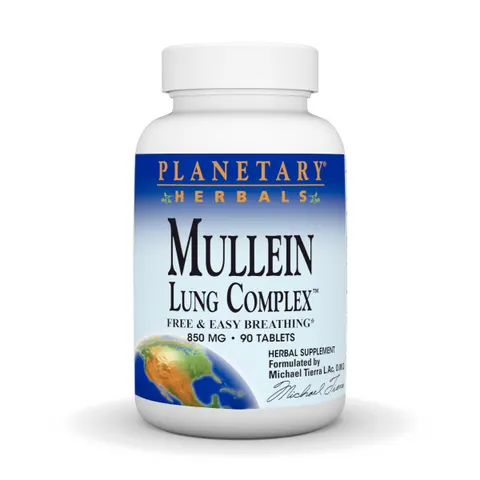 Planetary Herbals Mullein Lung Complex 90 Tablets - Herbal Respiratory Support – image 1