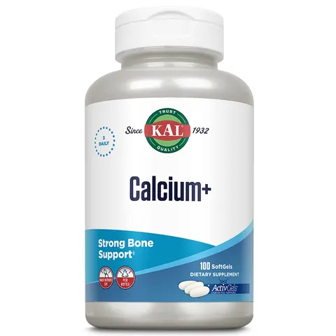 KAL, Calcium+, 100 Softgels – image 1