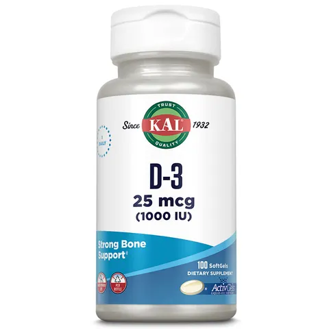 Kal Vitamina D3 1000UI 100 Perlas – imagen 1
