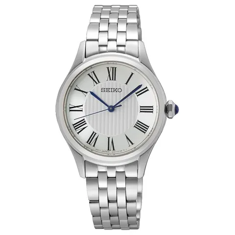 Seiko SUR609P1 Dames Horloge Zilver/Wit – afbeelding 1