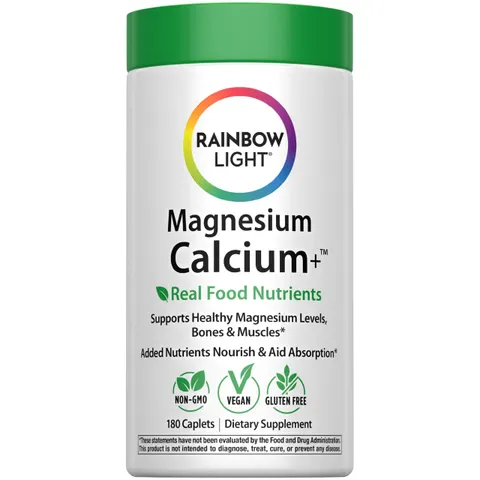 Rainbow Light Magnesium Calcium Plus - 180 Tablets – image 1