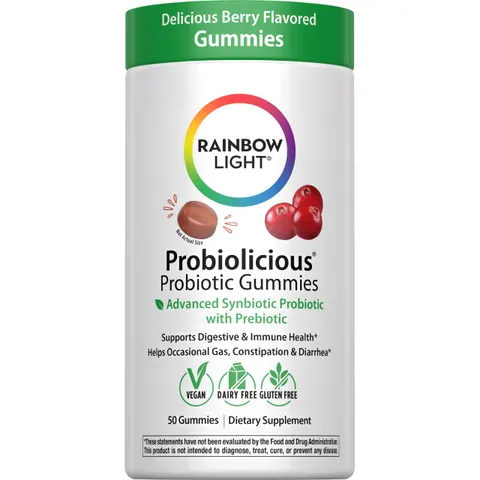 Rainbow Light, Probiolicious Probiotic, Berry Flavour, 50 Gummies – image 1