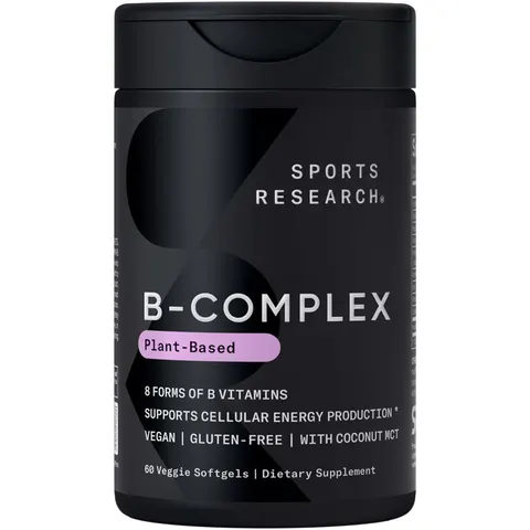 Sports Research, B-Complex, Plant-Based, 60 Veggie Softgels – image 1