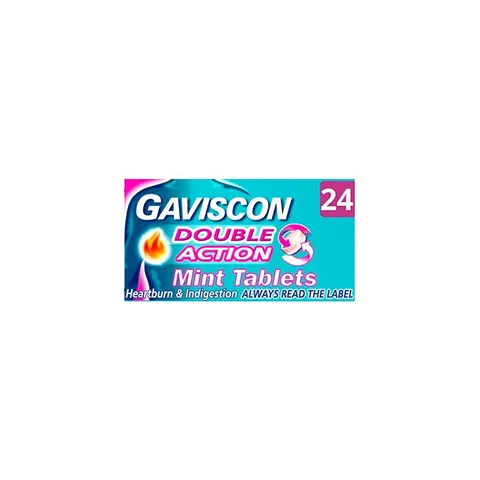 Gaviscon Double Action Tablets 24 Mint – image 1