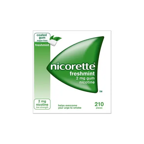 Nicorette Freshmint 2mg Gum – 210 Pieces – image 1
