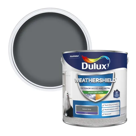 Dulux Weathershield Satin Gallant Grey 2.5L – image 1
