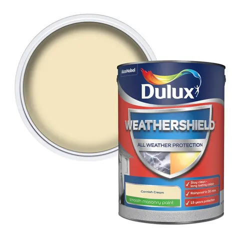 Dulux Weathershield Masonry Smooth Corn Cream 5L – image 1
