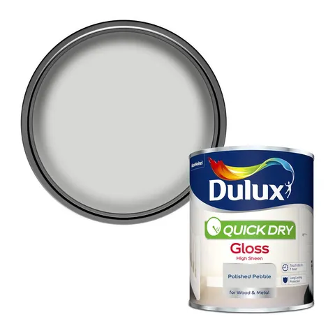 Dulux Quick Dry Gloss Polished Pebble 750ml – image 1
