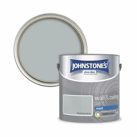 Johnstone's Wall & Ceiling Matt Paint - Manhattan Grey 2.5L – image 1