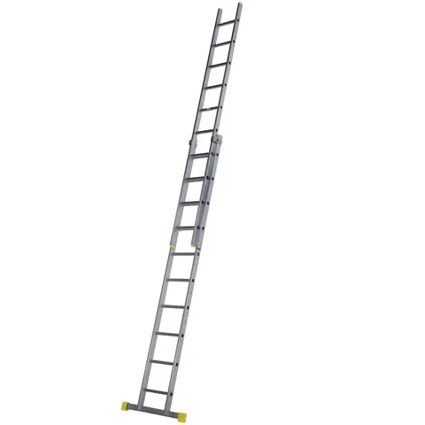 Werner 3.0m Pro Double Section Extension Ladder – Grey – image 1