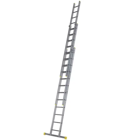 Werner 3.56m Pro Triple Section Extension Ladder – Silver – image 1