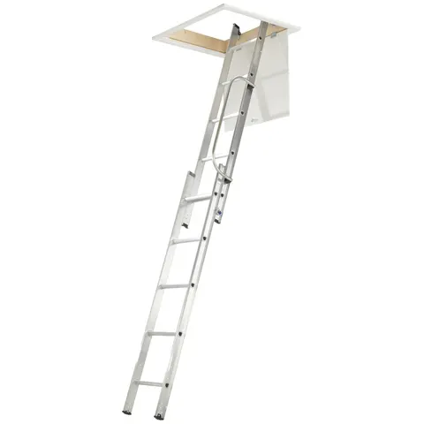 Werner 2 Section Aluminium Loft Ladder – image 1