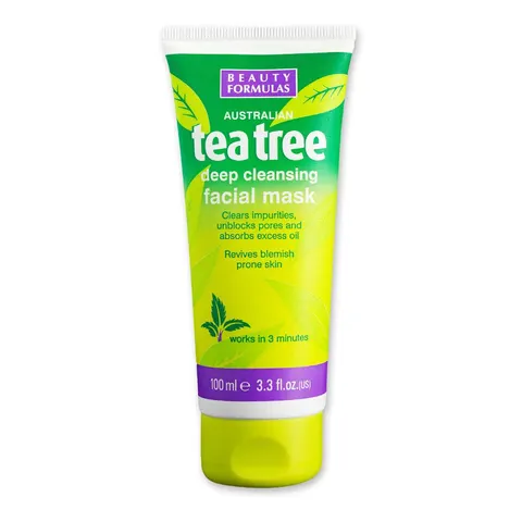 Beauty Formulas Tea Tree deep cleansing mask 100 ml – image 1