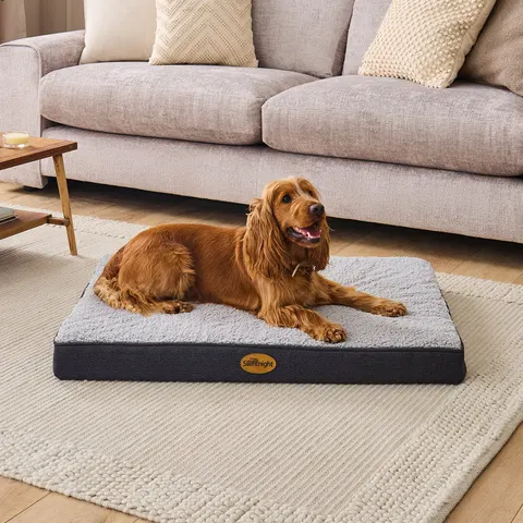 Silentnight Firm Support Crate Mattress Pet Bed Beige XL 7.6cm H x 112cm W x 81cm D – image 1