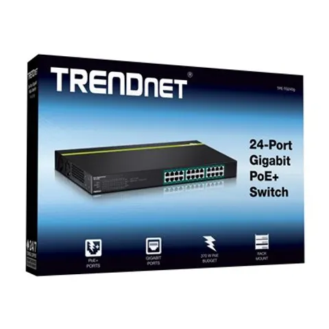 TRENDnet Switch 24-Port Gbit PoE+ 370W 19" – Bild 1