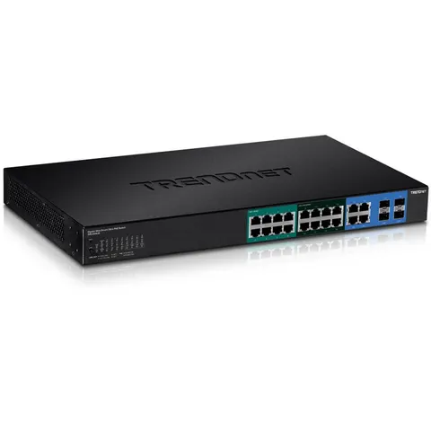 TRENDnet Switch 20-Port Gbit UPoE 370W Web Smart 19" – Bild 1