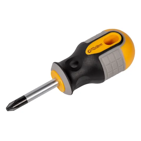 Roughneck Magnetic Pozi Stubby Screwdriver – image 1