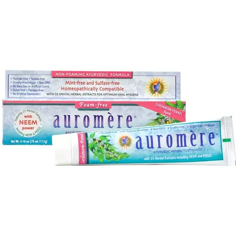 Auromere Non-Foaming Herbal Toothpaste, 4.16 Ounce – image 1