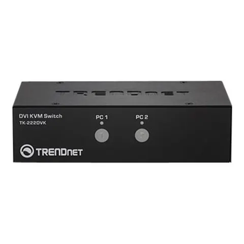 TRENDnet KVM Switch 2-Port DVI/USB/Audio mit Kabeln – 170023 – Bild 1
