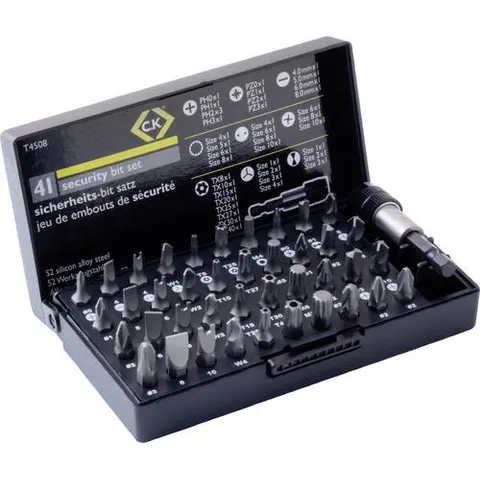 CK T4508 - C.K Security Screwdriver Bit Set (25mm) 41 Piece Set – image 1