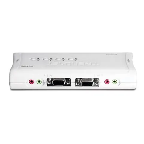 TRENDnet KVM Switch 4-Port VGA/USB/Audio mit Kabeln – Bild 1