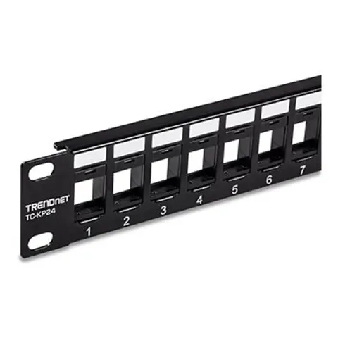 TRENDnet Patchpanel 24-Port leer, abgew Keystone 19" 1U – Bild 1