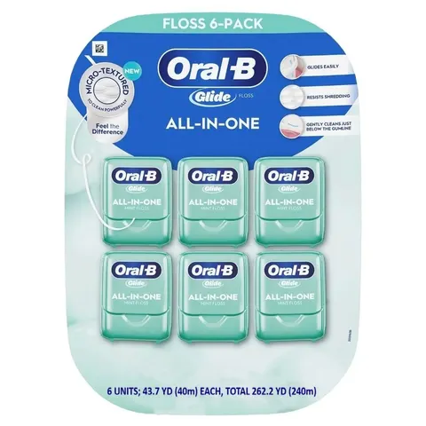 Oral-B Glide All-In-One Dental Floss – Mint, 6 Count – image 1