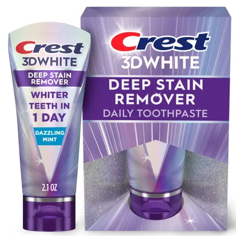 Crest 3D White Brilliance Deep Stain Remover Toothpaste, Dazzling Mint, 2.1 Oz (59 G) – image 1
