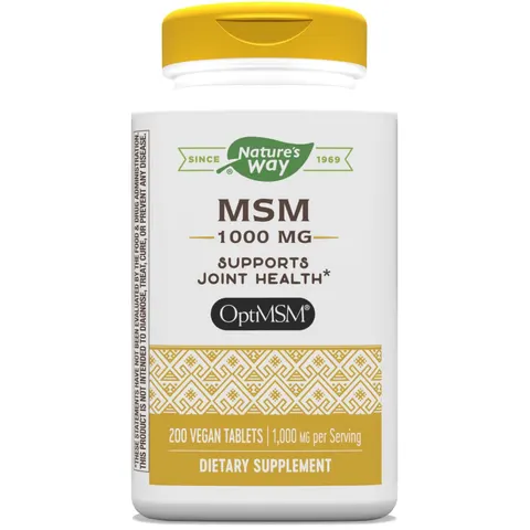 Nature's Way, MSM, 1,000 mg, 200 Vegan Tablets – image 1