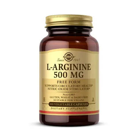 Solgar, L-Arginine, 500 mg, 100 Vegetable Capsules – image 1