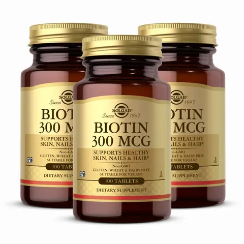 Solgar Biotin 300 mcg 100 Tabletten – Bild 1