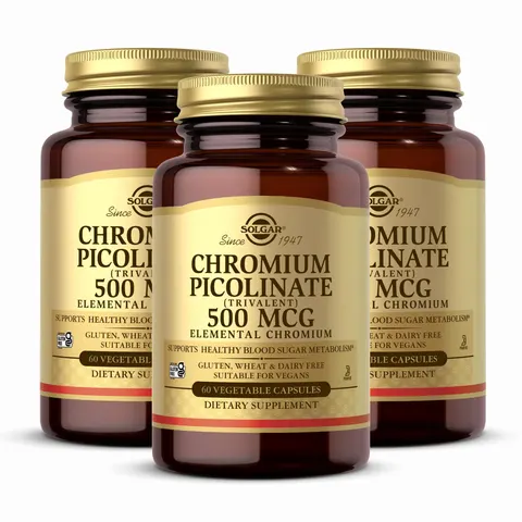 Solgar Chromium Picolinate 500 ug Vegetable Capsules, 60 – image 1
