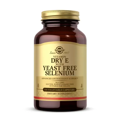 Solgar Vitamin E with Yeast-Free Selenium Vegetable Capsules, 100 – image 1