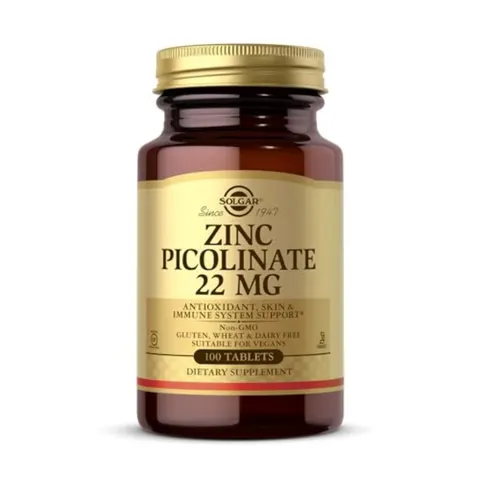 Solgar zinc picolinato 22mg. 100comp. – imagen 1