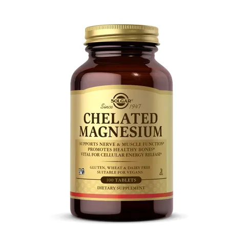 Solgar, Chelated Magnesium, 100 Tablets – image 1