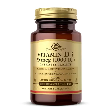 Vitamin D3 1000 IU (25 µg) Chewable Tabs – image 1