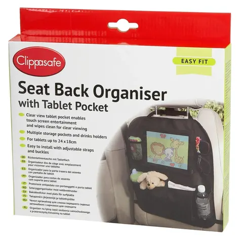 Clippasafe Seat Back Organiser with Tablet Pocket – image 1