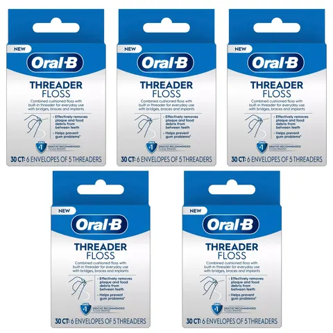 Glide Threader Floss, 30 Single-Use Packets each (Value Pack of 2) – image 1