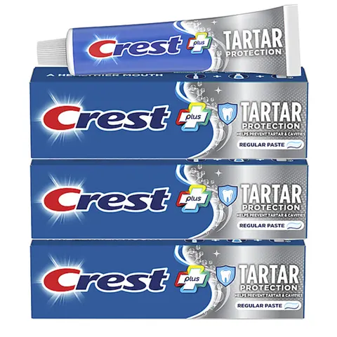 Crest Tartar Protection & Anticavity Toothpaste with Fluoride Regular Paste 2.4oz (Pack of 3) – image 1