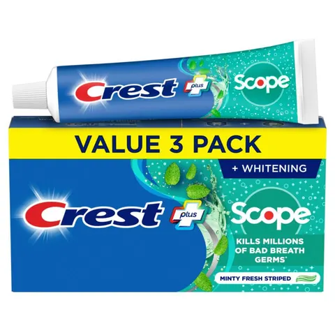 Complete Whitening Scope Toothpaste, Minty Fresh, 5.4 Ounce/459 Grams 3 Pack – image 1