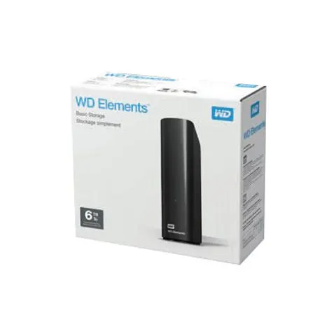 WD Elements external HDD USB3.0 6TB – Schwarz – Bild 1