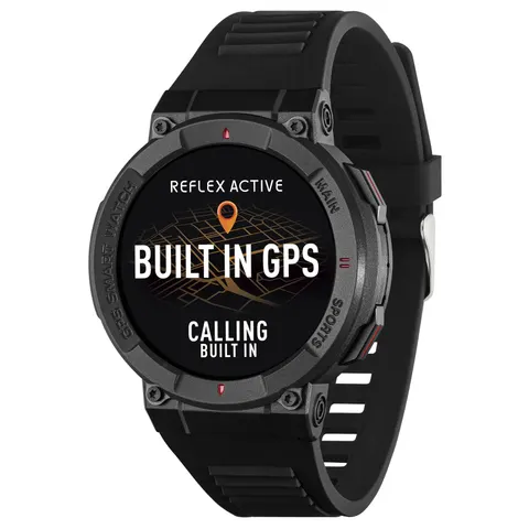 Reflex Active Venture Built-In GPS Black Calling Smart Watch – Black One size – image 1