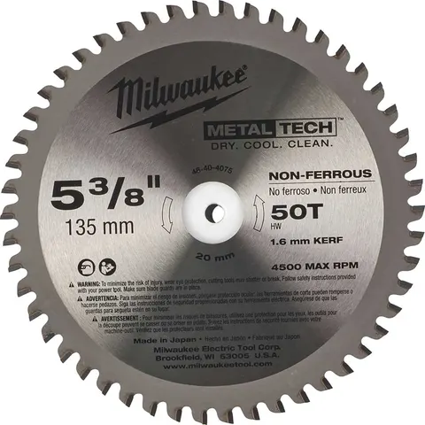 Milwaukee Endurance Aluminium Cutting Circular Saw Blade – image 1