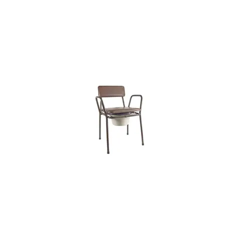 Kent Stacking Commode Chair Brown – image 1